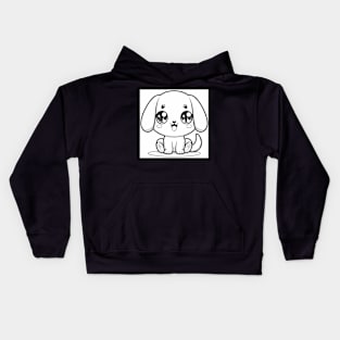 Adorable Puppy With Floppy Ears Kids Hoodie